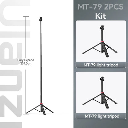Ulanzi MT-79 2M Portable Universal Tripod Aluminum Alloy Lamp Holder Support LT028 Fill Light Lightweight Camera Action Camera