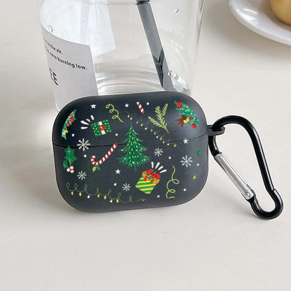 Christmas Tree and Gifts Transparent Headphone Case for Airpods 3 4 1or2 for Airpods Pro2 and Pro Anti-Fall Soft Earbuds Case