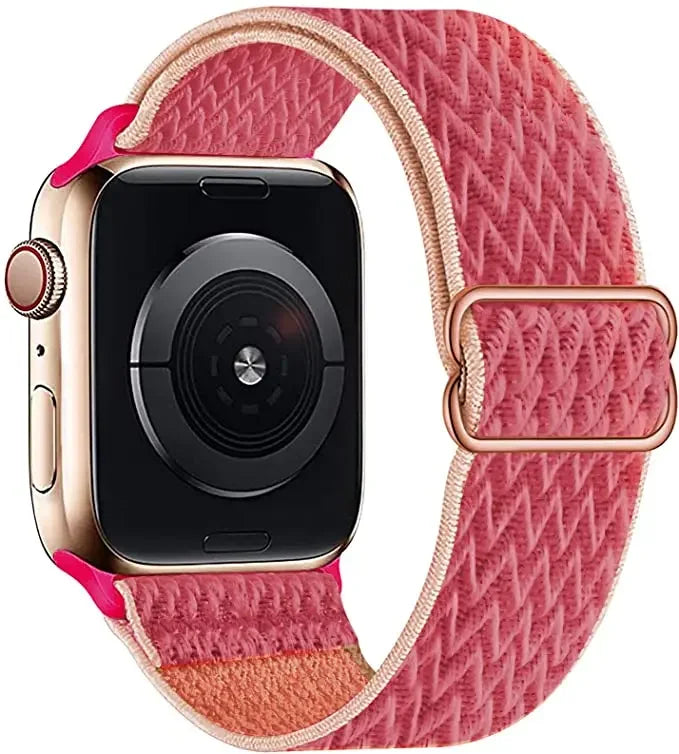 Nylon Loop Strap For Apple Watch 49mm 45mm 41mm 44mm 42mm 46mm Adjustable Elastic Belt iWatch Ultra 3/2 11 10 9 8 7 6 5 SE3 Band