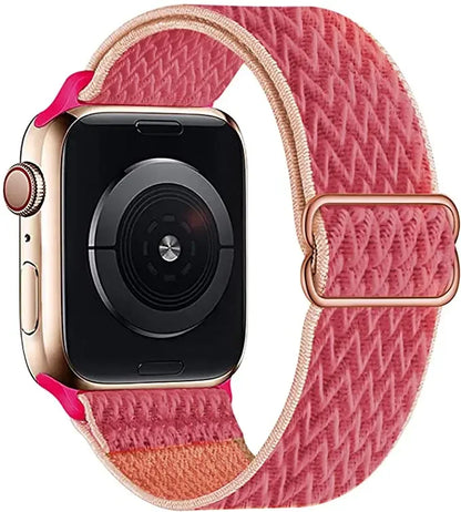 Nylon Loop Strap For Apple Watch 49mm 45mm 41mm 44mm 42mm 46mm Adjustable Elastic Belt iWatch Ultra 3/2 11 10 9 8 7 6 5 SE3 Band