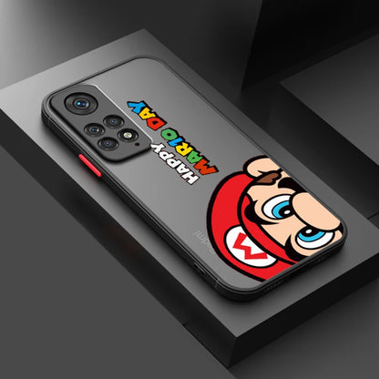 Anime Super M-Mario Cute Art Frosted Translucent For Redmi Note 13 12 12S 12T 11 11T 11E 10 10S 9 Pro Plus 5G Back Phone Case