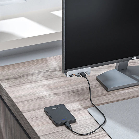 Aluminum Type C 4 Port USB 3.0 HUB Phone Holder SD TF USB Memory Card Reader DC Power Adapter Splitter Multiple Extend Dock