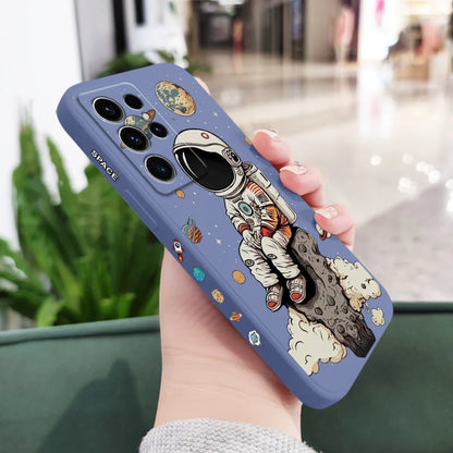 Saturn Cute Child Phone Case For Samsung Galaxy S25 S24 S23 S22 S21 S20 S10 Ultra Plus FE Note 20 Ultra 10 9 Plus Cover