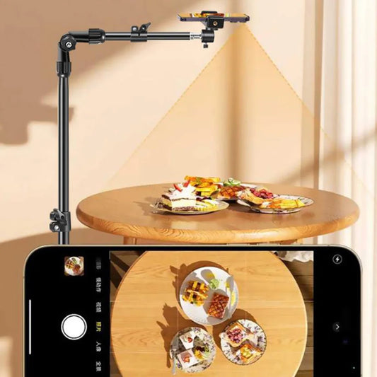 Phone Tripod Adjustable Cell Phone Tripod Stand Horizontal Stand for Video Recording