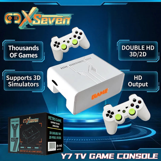 Coopreme X7 Y7 Updated Super TV Game Box HD Output Joystick Dual Controller Fighting Home PSP Game Console  10000+ Gaming