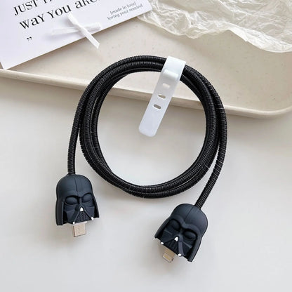New Cartoon Charger Cable Protector for IPhone 15 14 13 12 18W 20W Charger Protection Cover Stitch Data Line Winder Protective