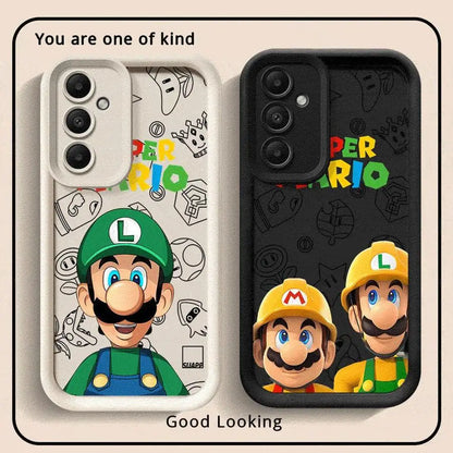 Super M-Marios Bros Phone Case for Galaxy A12 A13 A14 4G 5G A13 A22 A16 5G A23 4G 5G A24 4G A32 4G 5G A33 5G A34 5G Matte