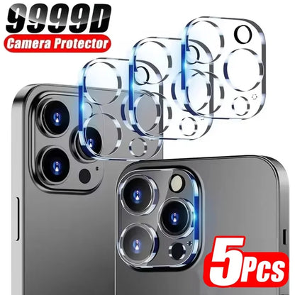 5 Pcs Full Cover Camera Lens Protector Glass For Apple IPhone 16 15 14 13 Plus Pro Max Camera Tempered Glass For iPhone 13 Mini