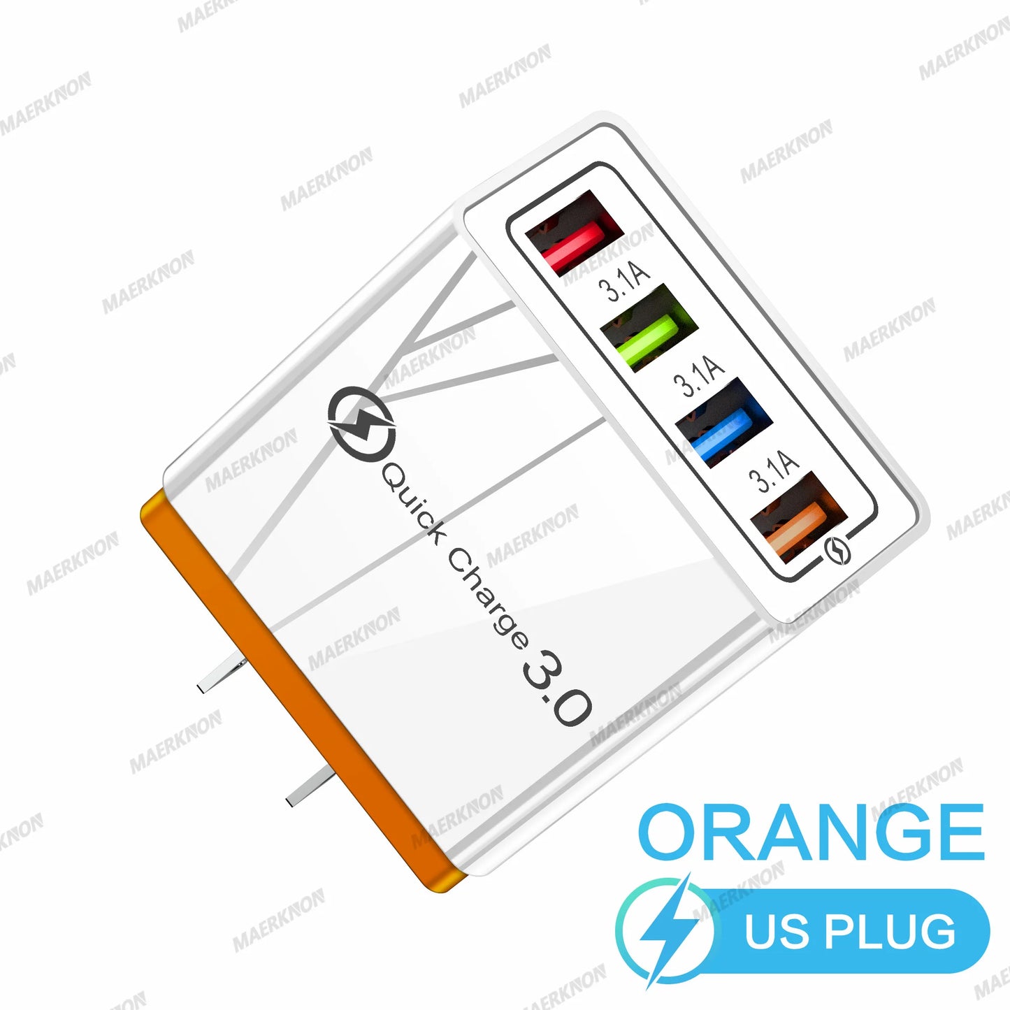 3A USB Charger 4 Ports USB Quick Charge 3.0 EU US Plug For iPhone Samsung Xiaomi Poco Fast Charging Mobile Phone Charger Adapter