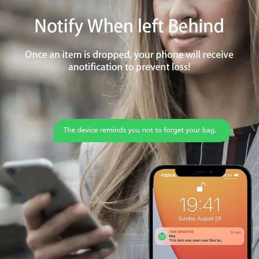 Smart Bluetooth GPS Tracker Work with Apple Find My APP ITag Anti Lost Reminder Device MFI Rated Locator Car Key Pet Kids Finder