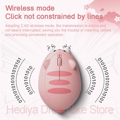 Cute Cat Wireless 2.4G Mouse kitten Designed Creative Mause Ergonomic USB Optical 1200 DPI Mini Mice Kid Gifts For PC Laptop