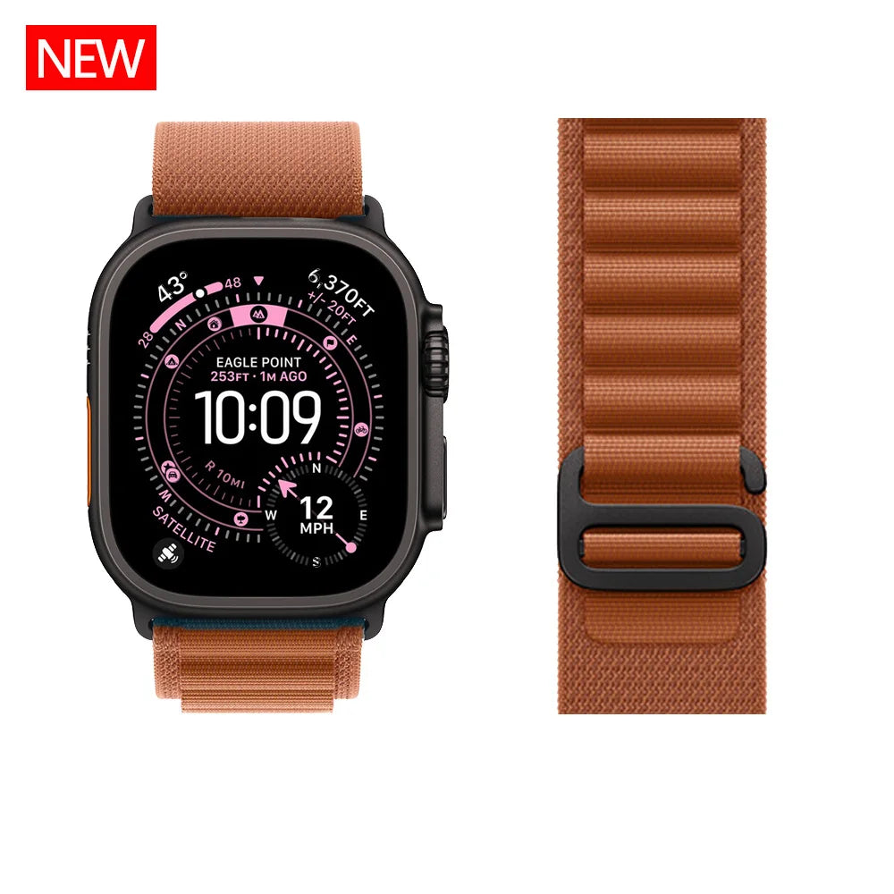 Alpine Loop Strap For Apple Watch Ultra 3 band 49mm Nylon bracelet iwatch series 11 10 42/46mm SE3 40/44mm 7 8 9 45mm 41mm Band
