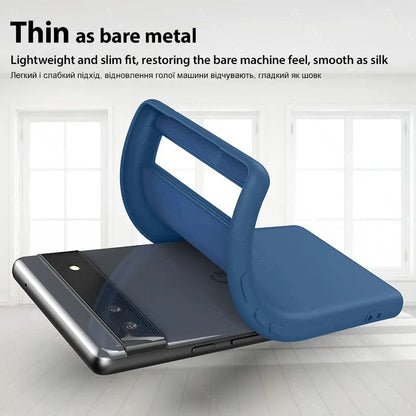 Luxury Original Liquid Silicone Phone Cases For Google Pixel 8 6 7 Pro 6A 7A Case For Google Pixel 8 7 Pro Shockproof Soft Cover