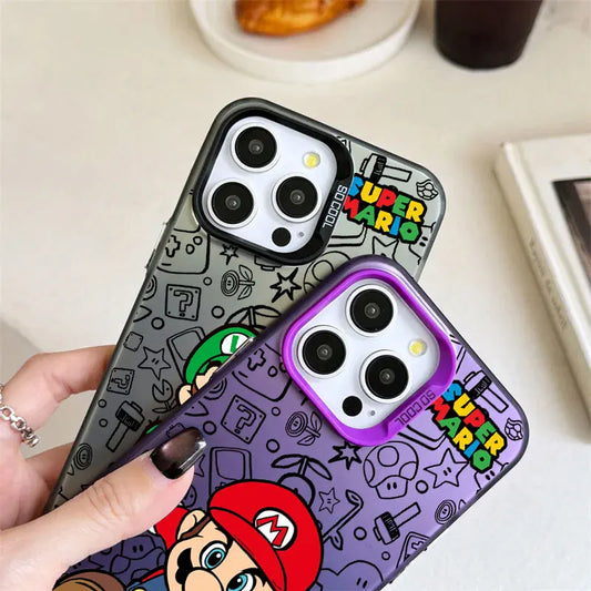 Cartoon S-Super M-Mario Bros Phone Case For iPhone 16 15 14 13 12 11 Pro Max XS Max XR 7 8 Plus Shockproof Silicone Matte Cover