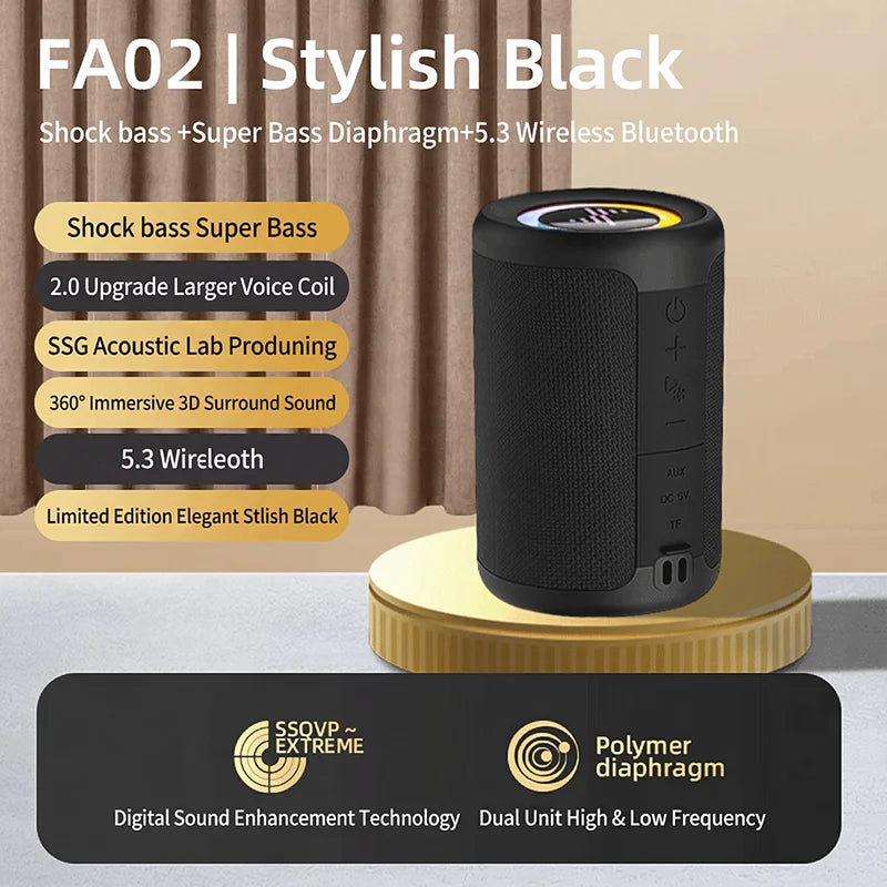 NEW Powerful Bluetooth Long Battery Life Speaker, Bass Wireless, LED Light, Outdoor Speakers, Gathering，Subwoofer, Game sound