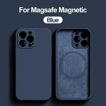 Liquid Silicone For Magsafe Magnetic Case For iPhone 16 15 14 12 11 13 Pro Max 16 Plus Wireless Charging Cover Phone Accessories