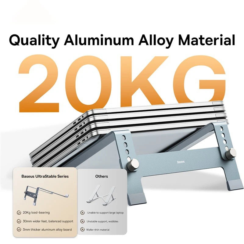 Baseus Laptop Stand Foldable Aluminum Alloy Portable Notebook Stand For Macbook Air Pro 10-17'' Computer Bracket Laptop Holder