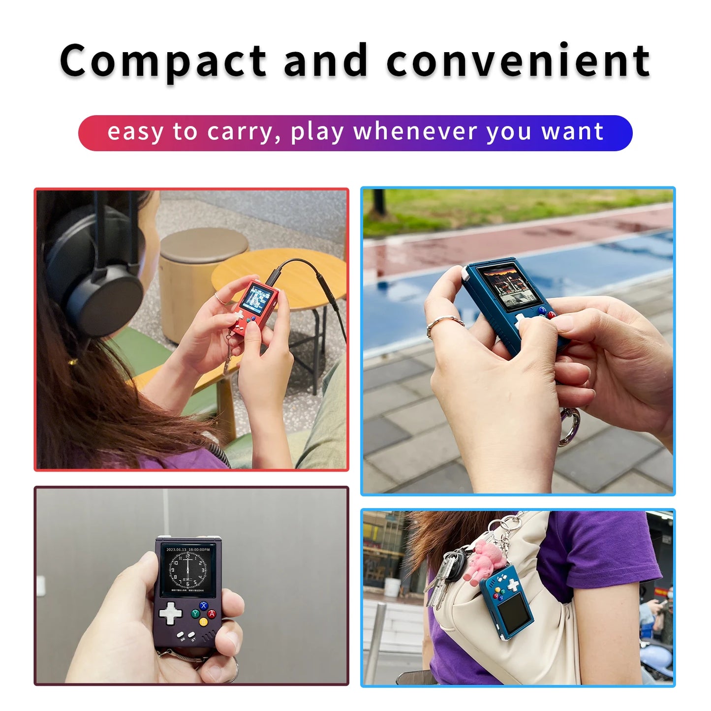ANBERNIC RG Nano Retro Handheld Game Console Portable Game Console Mini Aluminum Alloy with 1.54 Inch IPS Screen 64G TF