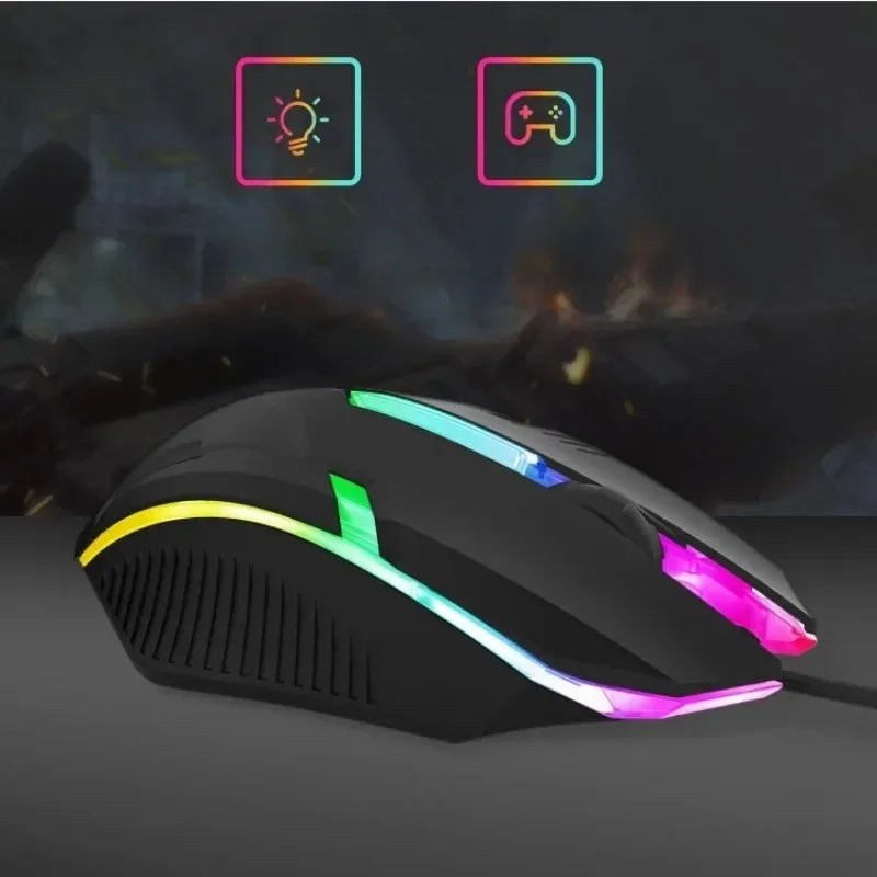 Colorful Wired Gaming Mouse USB Computer DPI RGB Lighting Mouse For Computer PC Laptop Home Office Supplies