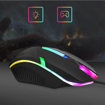 Colorful Wired Gaming Mouse USB Computer DPI RGB Lighting Mouse For Computer PC Laptop Home Office Supplies