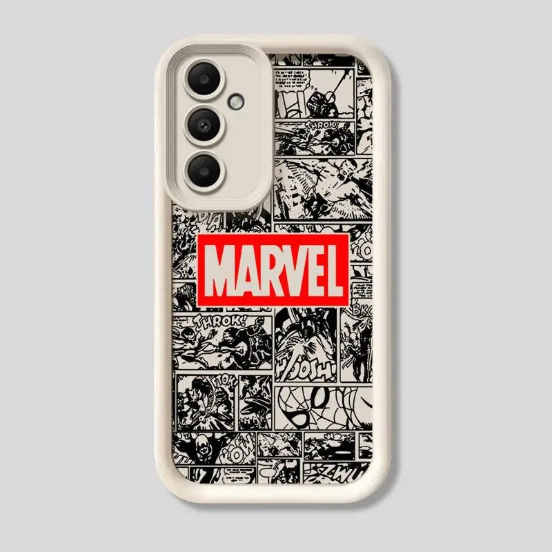 Phone Case for Samsung Galaxy A15 A25 A35 A55 A51 A71 A72 A73 A52 A52s A53 A54 5G TPU Silicone Soft Avengers Marvel Logo Comics