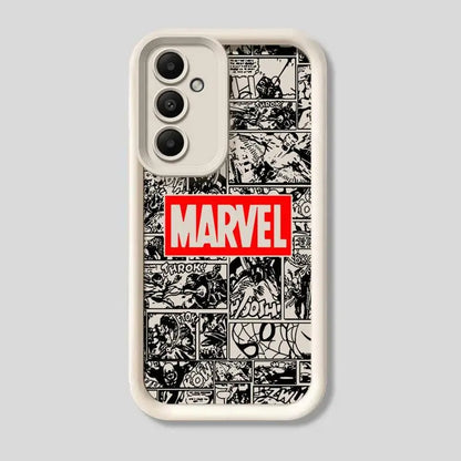 Phone Case for Samsung Galaxy A15 A25 A35 A55 A51 A71 A72 A73 A52 A52s A53 A54 5G TPU Silicone Soft Avengers Marvel Logo Comics