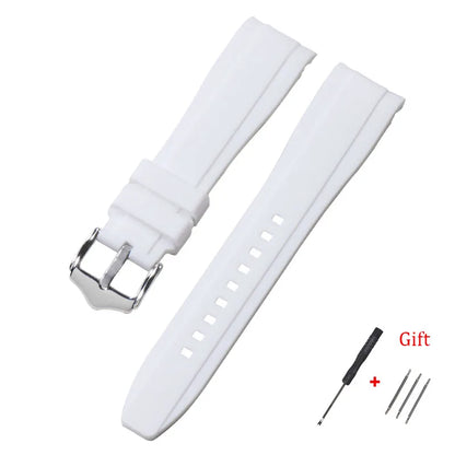 20mm 22mm Rubber Strap High Quality Curved End Silicone Watch Band for Swatch for Omega Moonswatch Bracelet Waterproof Wristband