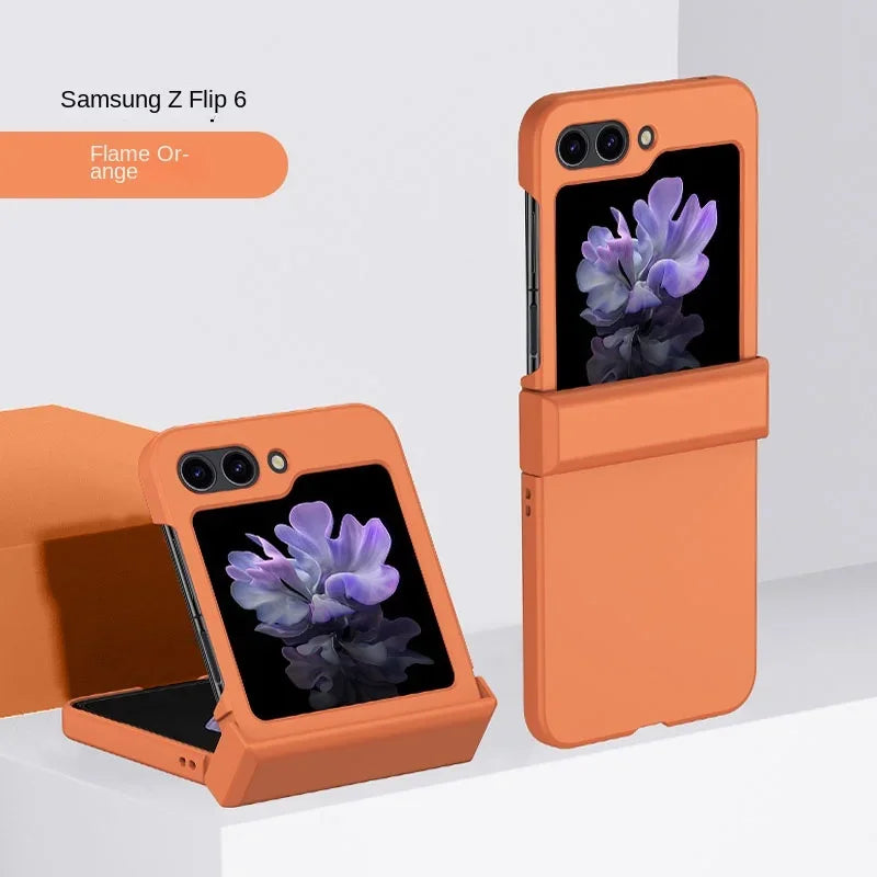 Skin Feel Hard Shell Phone Case for Samsung Galaxy Z Flip 7 6 5 4 3  Flip6 Flip5 Flip4 Flip7 Hinge Protection Shockproof Cover