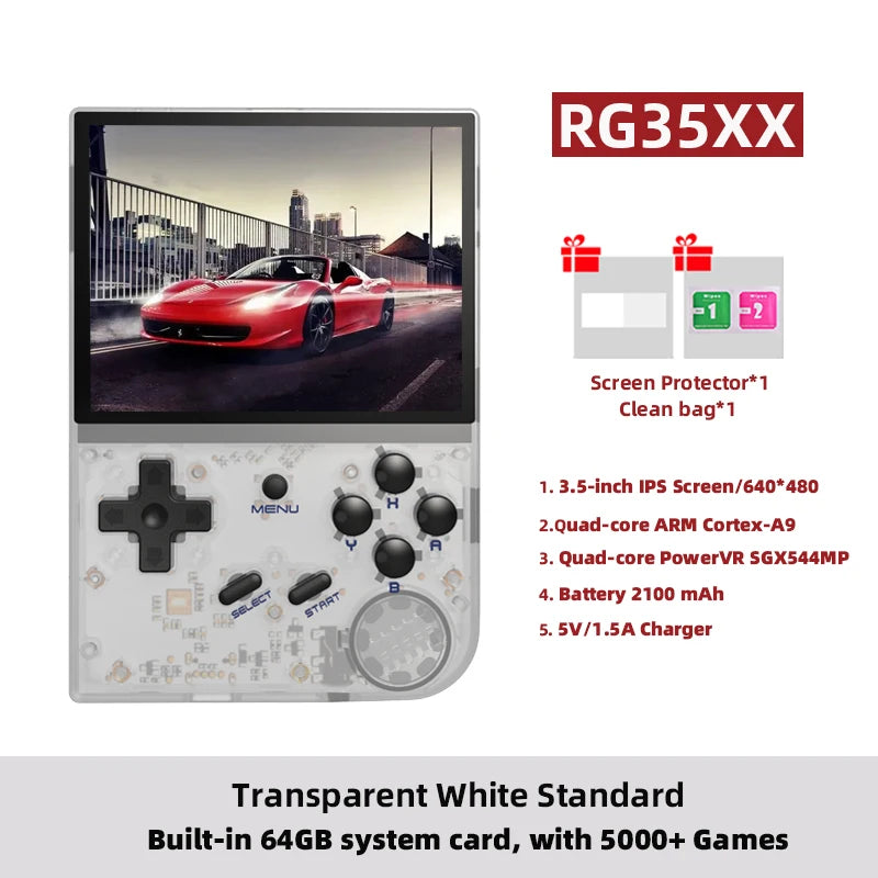 ANBERNIC RG35XX Plus/RG35XX Retro Handheld Game Console 3.5″ IPS Screen Linux Portable Video Game Player Support HD-M-I TV Outpu