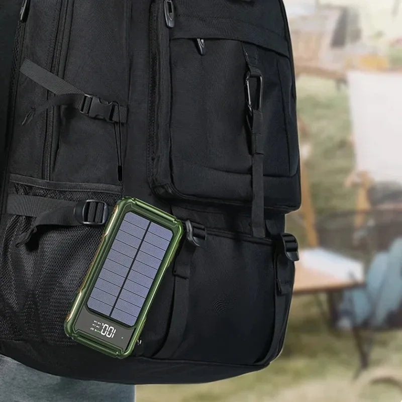 80000mAh Large Capacity Portable Outdoor Solar Mobile Power 4 in 1 Built in Cables LED Digital Display For iPhone Samsung Xiaomi