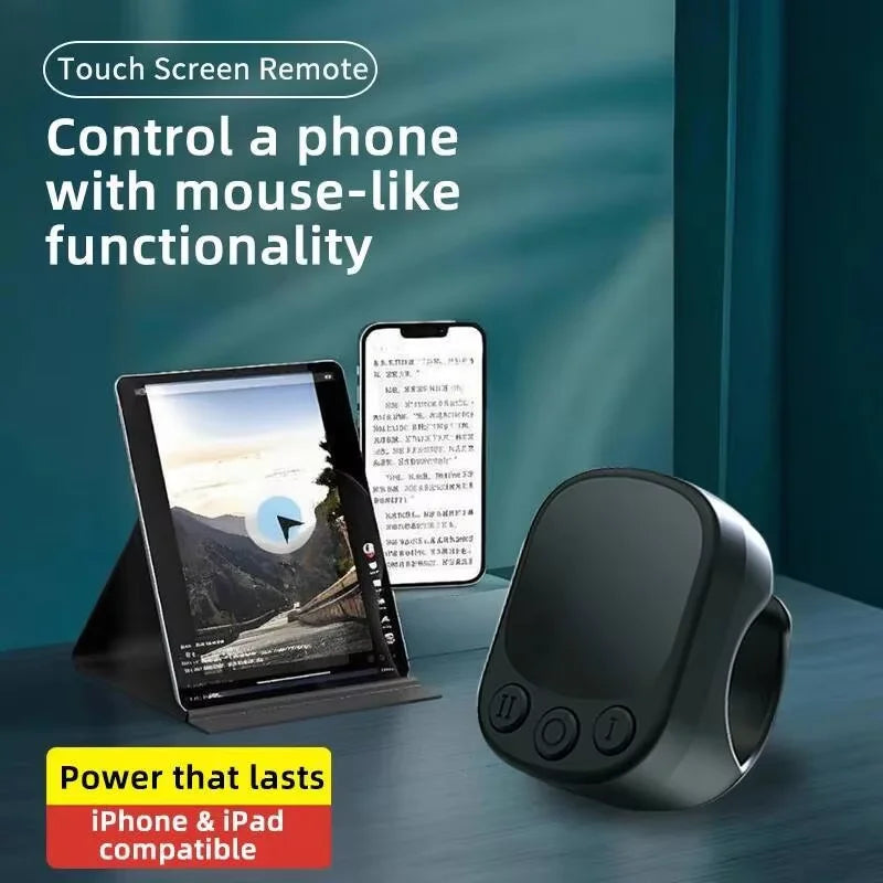 Wireless Bluetooth Ring Mouse With Touch Screen Remote Control Lightweight Tiktok YouTube Mini Air Mice For iOS Android Tablet