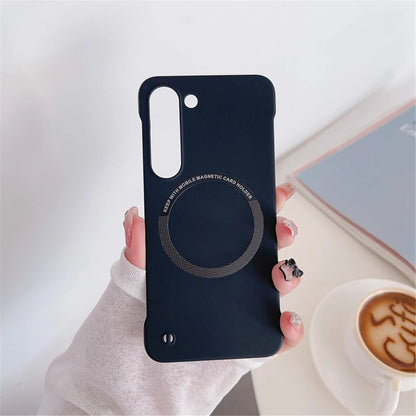 Luxury Ultra Thin Frameless Magnetic For Magsafe Case For Samsung S25 Edge S24 S23 Ultra S22 Plus S21 S20 FE Slim Hard Matte Cap