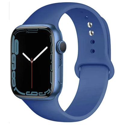 Silicone Band For Apple Watch strap 44mm 45mm 40mm 41mm 42-38mm 45 mm sport bracelet iwatch series 8 7 6 5 4 3 SE 9 Ultra 2 49mm