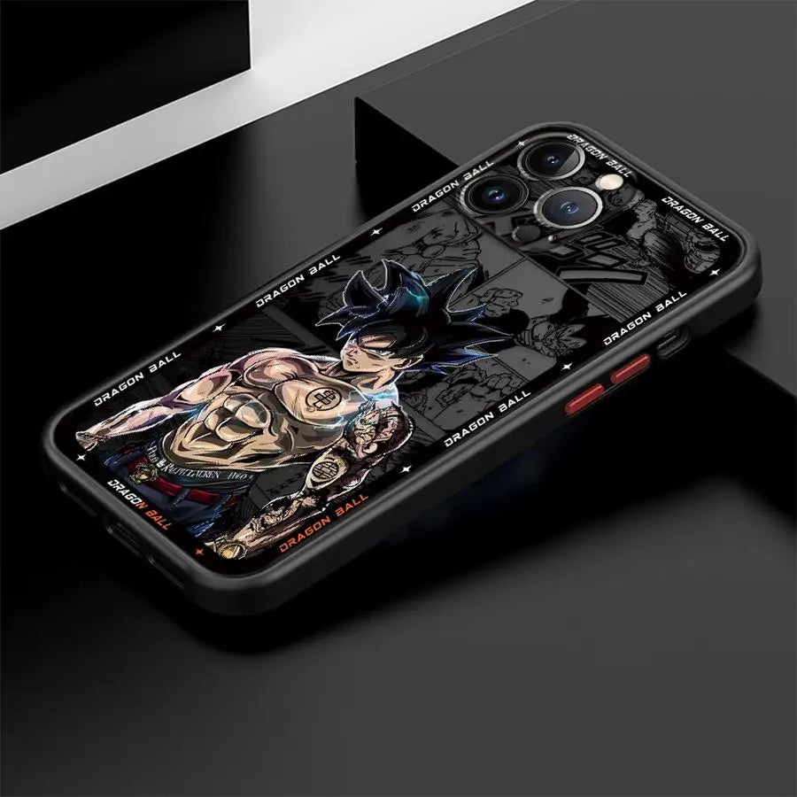 Soft Edge Case for iPhone 13 Mini 11 11 Plus 16 12 15 Pro MAX 14 XS 8 7 SE XR 16 Plus 12Pro 14Pro Hot Blooded Anime Goku