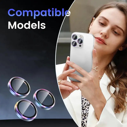 3Pcs Metal Lens Protector Glass For iPhone 16 13 12 11 14 15 Pro Max Mini Camera Lens Protection Film For iPhone 16 14 15 Plus