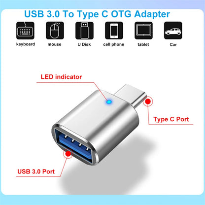 NNBILI USB 3.0 To Type C Adapter OTG To USB C USB-A To Micro USB Type-C Female Connector For HUAWEI Samsung Xiaomi POCO Adapters
