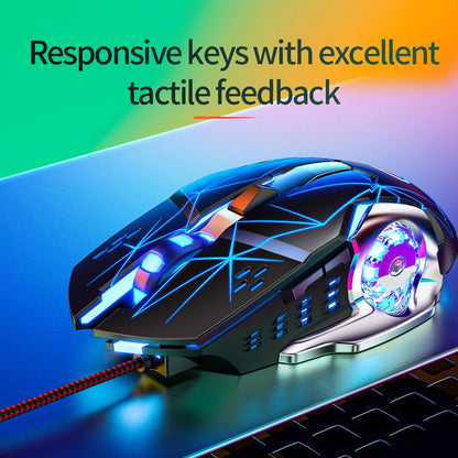 USB Wired Gaming Mouse 6 Button Backlit Ergonomic Mice DPI  Adjustable Optical Mice for PC Gamer Computer Desktop