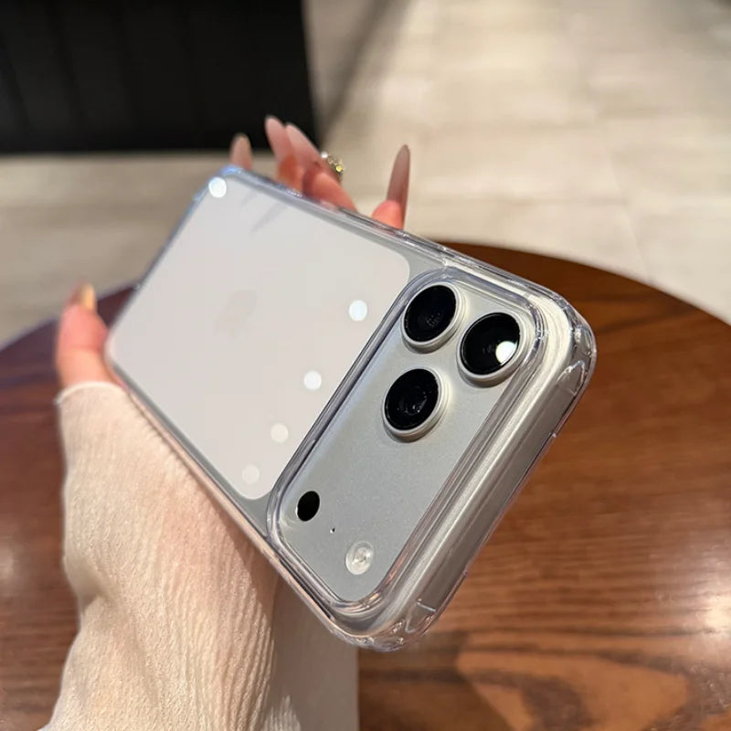 Luxury Transparent Soft Acrylic Phone Case For iPhone 17 16 15 14 13 12 11 Pro Max XS X XR 7 8 Plus Mini Shockproof Bumper Cover