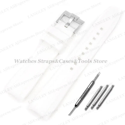 Soft Silicone Watch Strap for Omega for Swatch for MoonSwatch Band Men Women Curved End Diving Rubber Sport Watch Bracelet 20mm