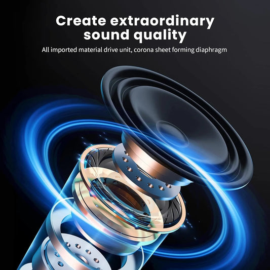 #Wireless Bluetooth 5.3 Headphones Over Ear HIFI Stereo Headsets True Sport Gamer Earphone TF/AUX Music Player with HD Mic Gifts