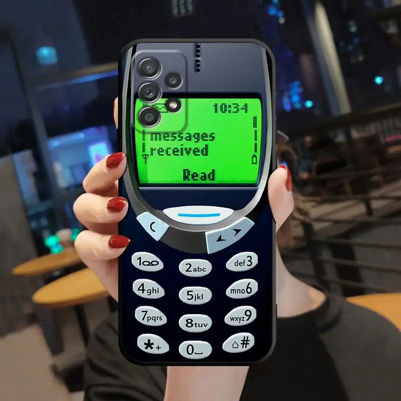 Case For Samsung Galaxy A52 A53 A12 A13 A54 A32 A51 A71 A23 A33 A21s 5G A22 A50 Soft Phone Retro Camera Games