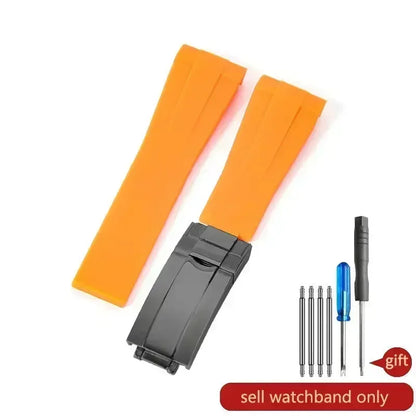 For Rolex Silicone Watch Accessories Original GMT Black Submariner Green Submariner Curved Interface Watch Strap 20 21mm