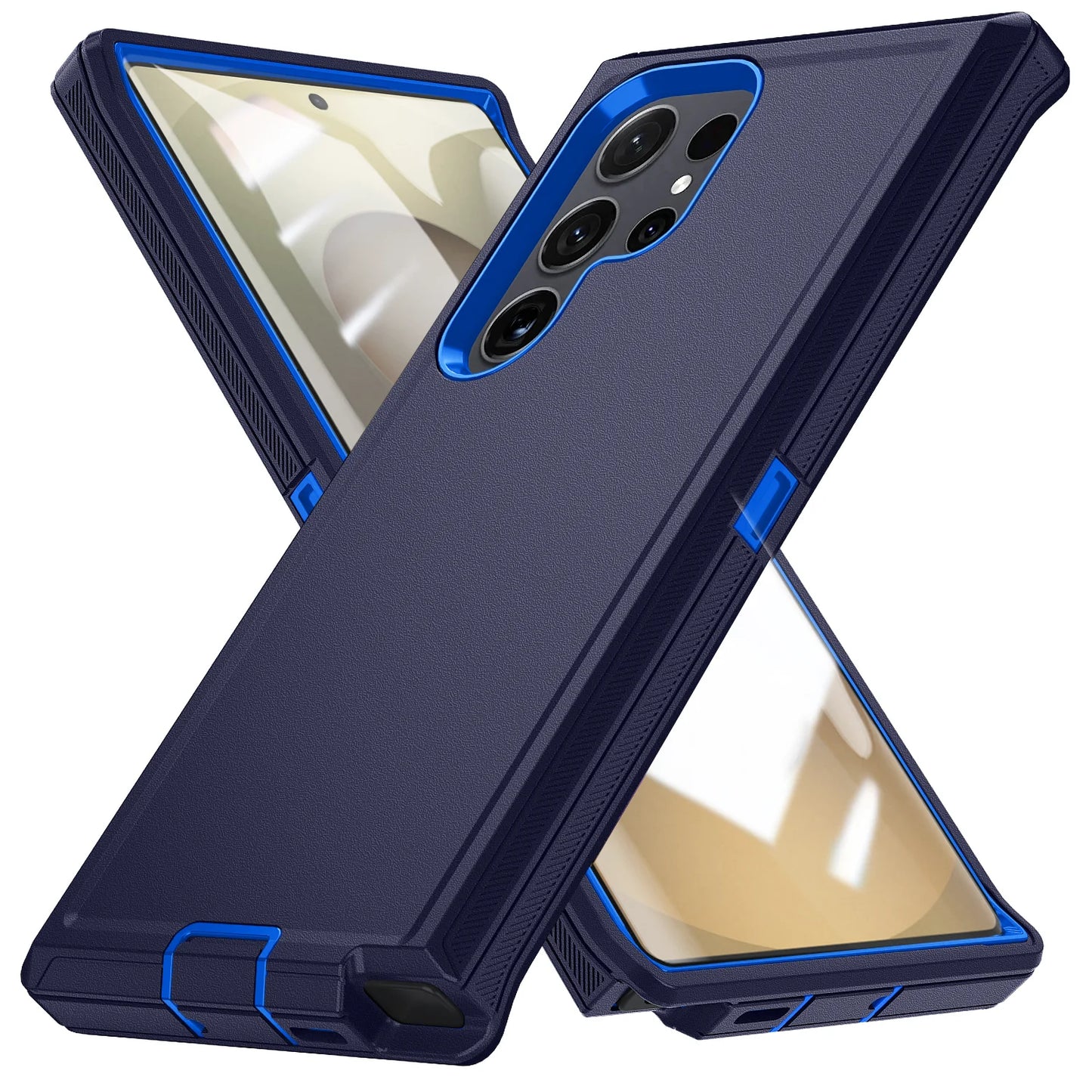 Military Armor Shockproof Phone Cases For Samsung S25 Ultra S24 Plus S23 FE S22 S21 S20 S24 Ultra Hard PC+TPU Bracket Back Cover