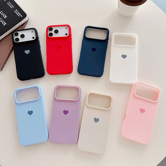 Girl Lovely Love Candy Color Case For iPhone 17 Air 16 15 14 13 Pro Max Plus 16e Matte Silicone Soft Ultra Thin Cover TPU Shell