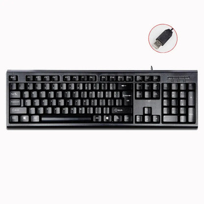 Q9 Single Keyboard USB Square Mouth Business Office Home PS2 Round Hole Wired Desktop Computer