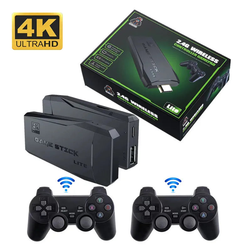 Video Game Sticks M8 Console 2.4G Dual Wireless Controller Game Stick 4K 10000 games 64GB Retro game For Xmas Gift