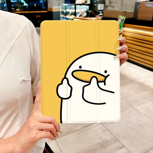 The duck that gave a thumbs-up TABLET CASE FOR iPad pro 10/11-Inch 2020/6th/7th /8th /Air 3rd/Air 4th/9th gen/Air 5th Gen 2022/A