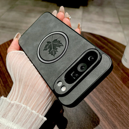 Luxury Faux Leather Case For Google Pixel 9 8 7 Pro XL A 9A 8A 7A Cover For Pixel 9 8 7 Pro XL 9A 8A 7A Magsafe Wireless Charge