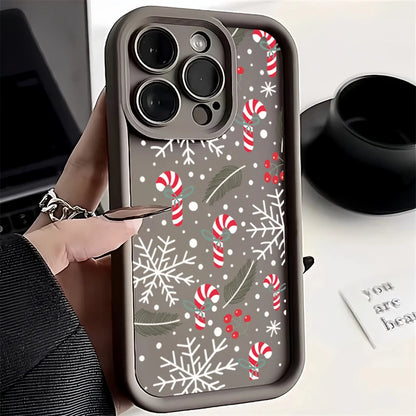 Phone Case For iPhone 17 16 15 14 Pro Max 11 12 13 Pro Max 7 8 Plus XR X XS Max Merry Christmas New Year Gifts Shockproof Cover