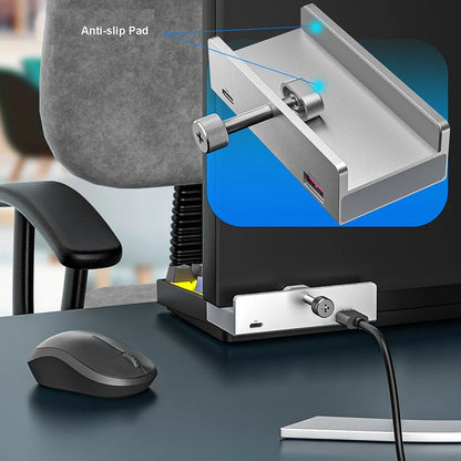 Aluminum Type C 4 Port USB 3.0 HUB Phone Holder SD TF USB Memory Card Reader DC Power Adapter Splitter Multiple Extend Dock